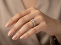Xuping Two-Tone Sparkling Stone Ring