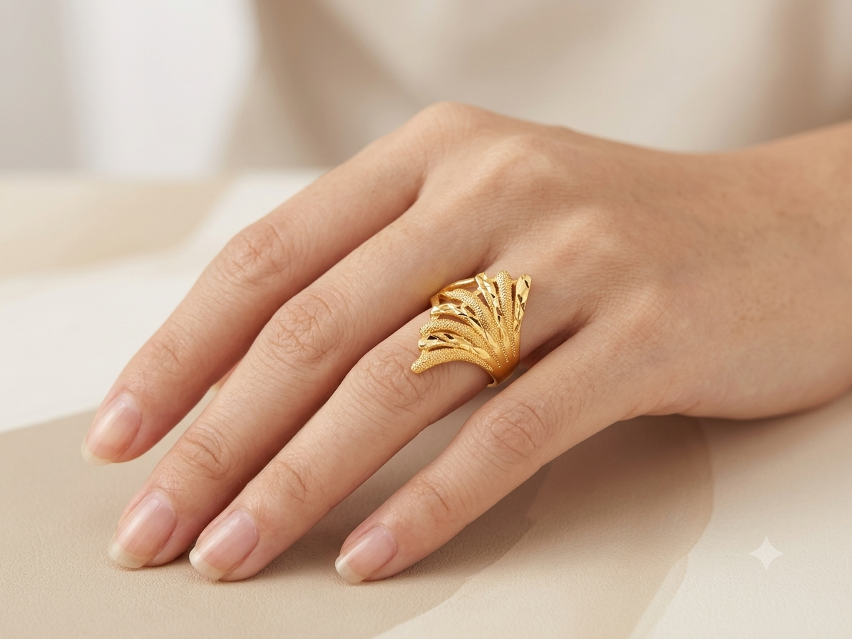 Stainless Steel Gold Ring
